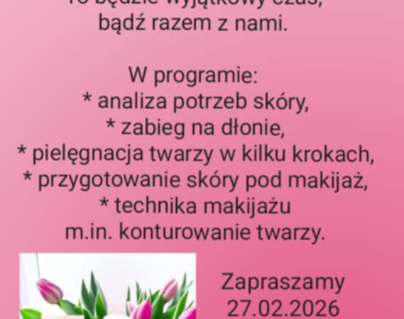 Zaproszenie na warsztaty kosmetyczne