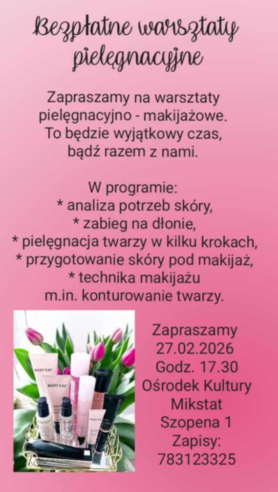 Zaproszenie na warsztaty kosmetyczne