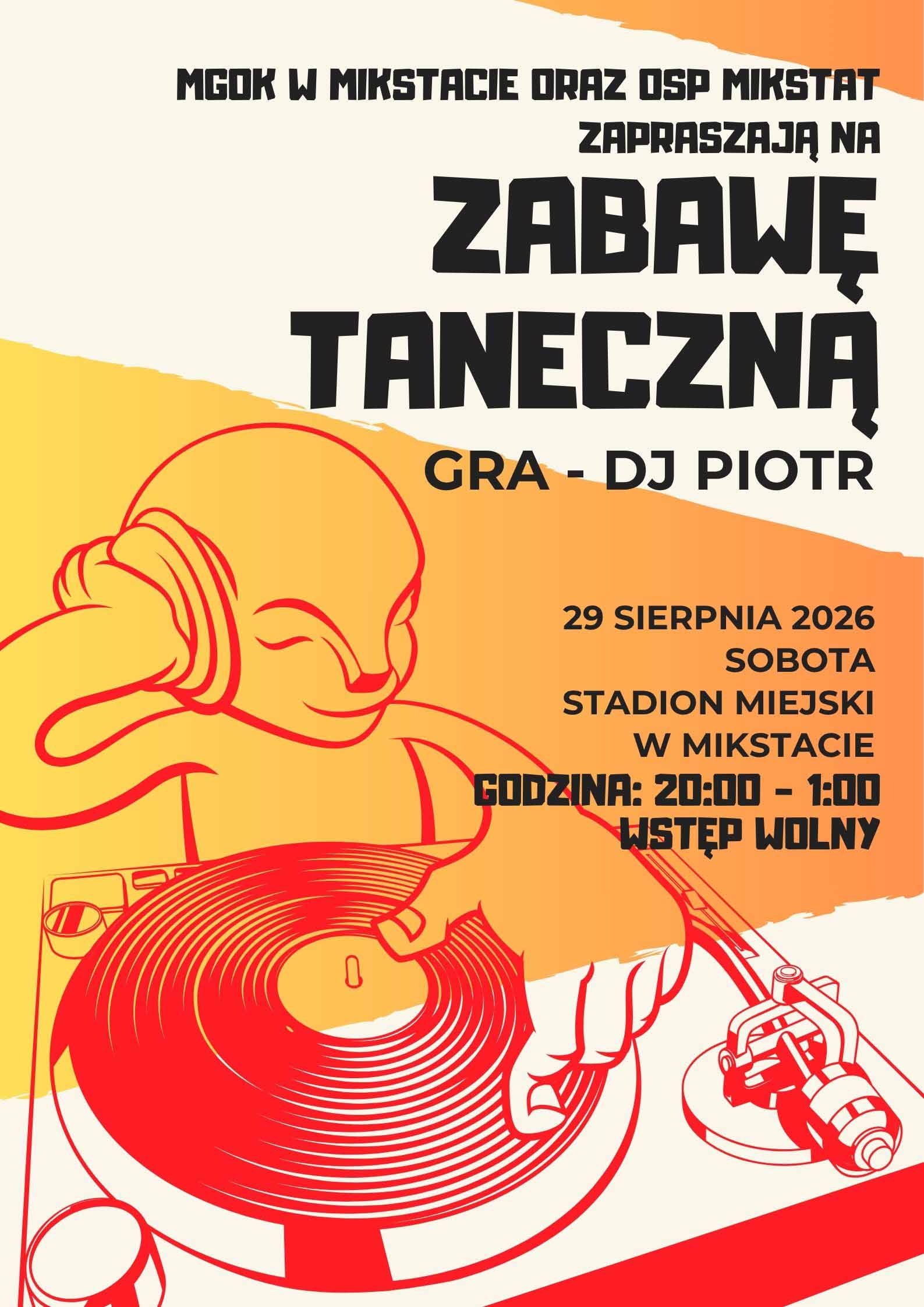 Zapraszamy na zabawę taneczną